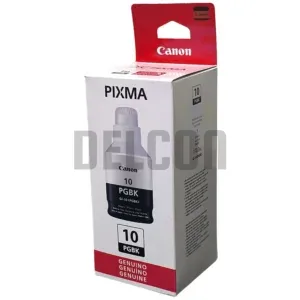 Botella De Tinta Canon GI-10 Negro, Para Impresoras Canon Pixma G5010 / G5011 / G6010 / G6011 / G7010 / GM2010 / GM2011, Rendimiento 8.300 Páginas.