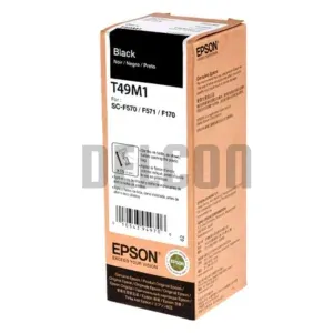 Tinta Epson T49M120 (T49M1) Color Negro, Compatile Con Impresora e Plotter Epson SureColor SC-F170 / SC-F570 / SC-F571, Rendimiento 6.000 Páginas.