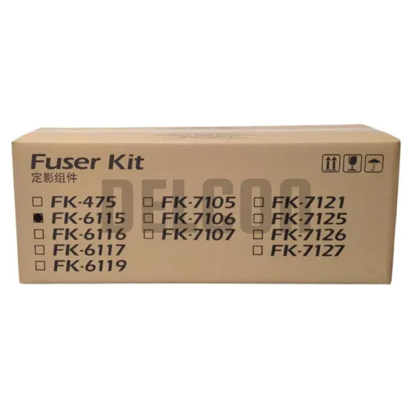 Unidad De Fusor Kyocera FK-6115 (220V) Fuser Unit, Es Compatible Con Impresoras Kyocera Ecosys M4125idn / M4132idn, Rendimiento 300.000 Páginas.