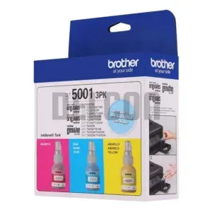 Pack Tintas Brother BT5001 3PK | BT5001C | BT5001M | BT5001Y | Color Cyan Magenta Amarillo. Para Impresoras Brother DCP-T420W-V / DCP-T426W / MFC-T4500DW.