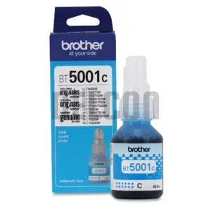 Tinta Brother BT5001C Cyan . Compatible Con Impresoras Brother T420W-V / T426W / T910DW / T920DW / T4500DW. Rendimiento 5.000 Páginas.