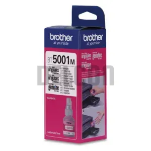 Tinta Brother BT5001M Magenta. Compatible Con Impresoras Brother T420W-V / T426W / T910DW / T920DW / T4500DW. Rendimiento 5.000 Páginas.