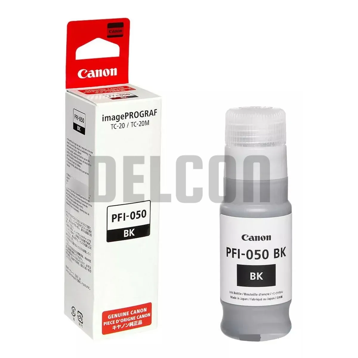 Tinta Canon PFI-050 BK Color Negro, Compatible Con Impresora Canon ImagePROGRAF TC-20 / iPF TC-20M, Rendimiento 7.300 Páginas.