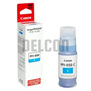 Tinta Canon PFI-050 C Color Cyan, Compatible Con Impresora Canon ImagePROGRAF TC-20 / iPF TC-20M, Rendimiento 7.300 Páginas.