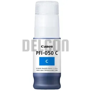 Tinta Canon PFI-050 C Color Cyan, Compatible Con Impresora Canon ImagePROGRAF TC-20 / iPF TC-20M, Rendimiento 7.300 Páginas.