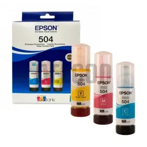 Pack De Tintas Epson T504 Color Negro Cyan Magenta Amarillo, Compatible Con Impresoras Epson Ecotank L4150 / L4160 / L4260 / L6270/ L14150, (Juego Completo)