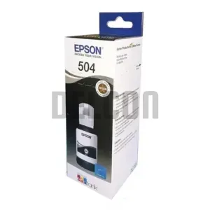 Botella De Tinta Epson T504120-AL Color Negro, Compatible Con Impresoras Epson Ecotank L4150 / L4160 / L4260 / L6270/ L14150, Rendimiento 7.500 Páginas.