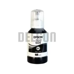 Botella De Tinta Epson T504120-AL Color Negro, Compatible Con Impresoras Epson Ecotank L4150 / L4160 / L4260 / L6270/ L14150, Rendimiento 7.500 Páginas.