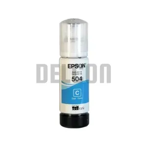 Botella De Tinta Epson T504220-AL Color Cyan, Compatible Con Impresoras Epson Ecotank L4150 / L4160 / L4260 / L6270/ L14150, Rendimiento 6.000 Páginas.