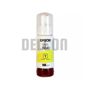 Botella De Tinta Epson T504420-AL Color Amarillo, Compatible Con Impresora Epson Ecotank L4150 / L4160 / L4260 / L6270/ L14150, Rendimiento 6.000 Páginas.