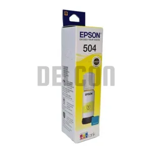 Botella De Tinta Epson T504420-AL Color Amarillo, Compatible Con Impresora Epson Ecotank L4150 / L4160 / L4260 / L6270/ L14150, Rendimiento 6.000 Páginas.