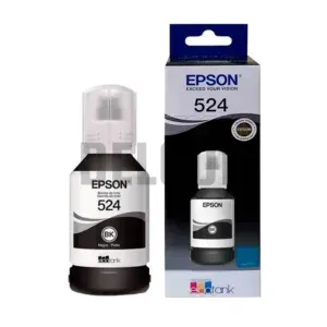 Botella De Tinta Epson T524120-AL [T524] Color Negro, Compatible Con Impresoras Epson EcoTank L15150 / L15160, Rendimiento 7.500 Páginas.