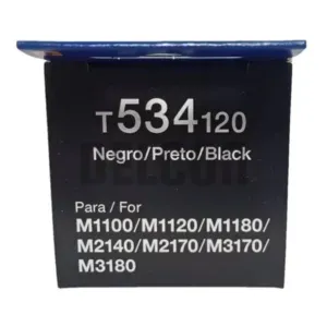 Tinta Epson T534120-AL Negro, Compatible Con Impresoras Epson EcoTank M1100 / M1120 / M1180 / M2140 / M2170 / M3170 / M3180, Rendimiento 6.000 Páginas.