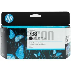 Cartucho De Tinta Hp 498N4A (738) Color Negro, Para Impresora e Plotter Multifunción Hp DesignJet T850 / T950 MFP Series, Contenido 130 Mililitros.