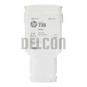 Cartucho De Tinta Hp 676M8A (738) Color Amarillo, Para Impresora e Plotter Multifunción Hp DesignJet T850 / T950 MFP Series, Contenido 300 Mililitros.