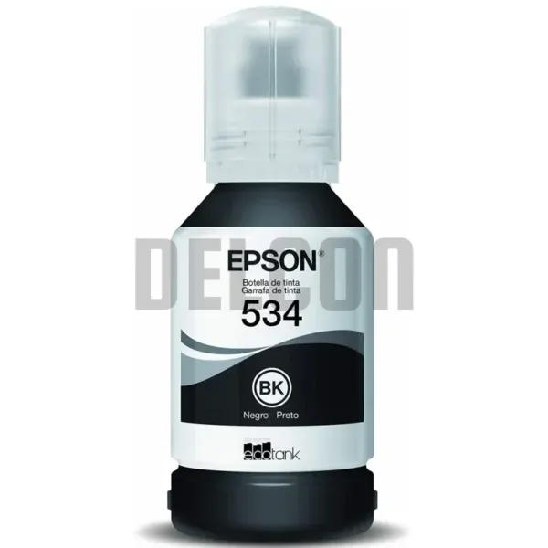 Tinta Epson T534120-AL Negro, Compatible Con Impresoras Epson EcoTank M1100 / M1120 / M1180 / M2140 / M2170 / M3170 / M3180, Rendimiento 6.000 Páginas.