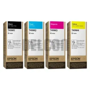 Tintas Epson T49M1 | T49M2 | T49M3 | T49M4, Para Epson SureColor SC-F170 / SC-F570 / SC-F571, Color Negro Cyan Magenta Amarillo.