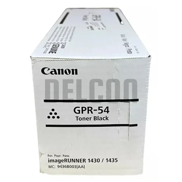 Cartucho De Tóner Canon GPR-54 Black, Compatible Con Impresoras Canon imageRUNNER 1435i / 1435iF / 1435, Rendimiento 54.000 Páginas.