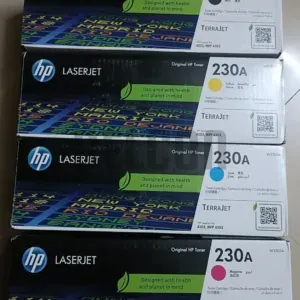 Toner Hp 230A [W2300A] [W2301A] [W2302A] [W2303A] Para Impresoras HP Color LaserJet Pro 4203dw / MFP 4303fdw, Color Negro Cyan Magenta Amarillo.