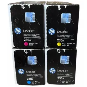 Toner Hp 230A [W2300A] [W2301A] [W2302A] [W2303A] Para Impresoras HP Color LaserJet Pro 4203dw / MFP 4303fdw, Color Negro Cyan Magenta Amarillo.