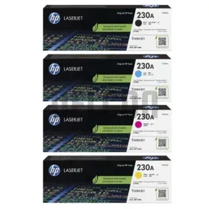 Toner Hp 230A [W2300A] [W2301A] [W2302A] [W2303A] Para Impresoras HP Color LaserJet Pro 4203dw / MFP 4303fdw, Color Negro Cyan Magenta Amarillo.