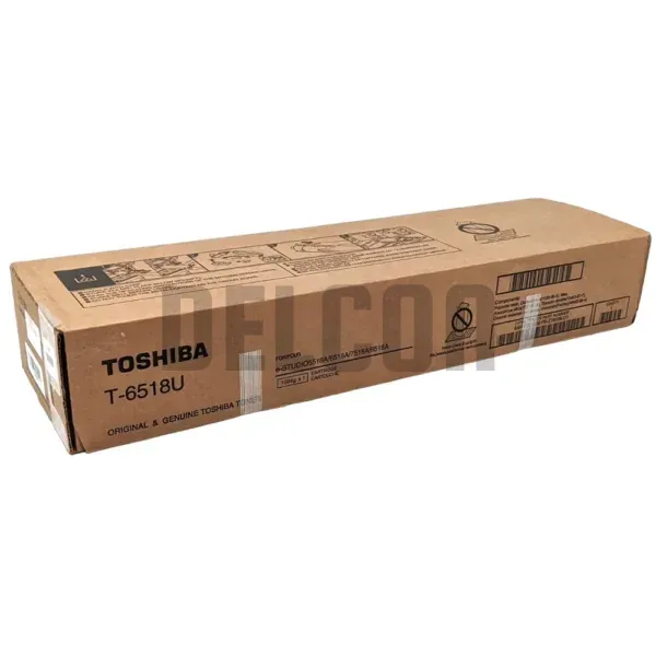 Toner Toshiba T-6518U Black, Compatible Con Impresoras Toshiba E-Studio 5518A / 6518A / 7518A / 8518A, Rendimiento 106.600 Páginas.